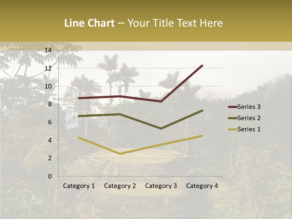 A Picture Of A Jungle With Trees And A Mountain In The Background PowerPoint Template