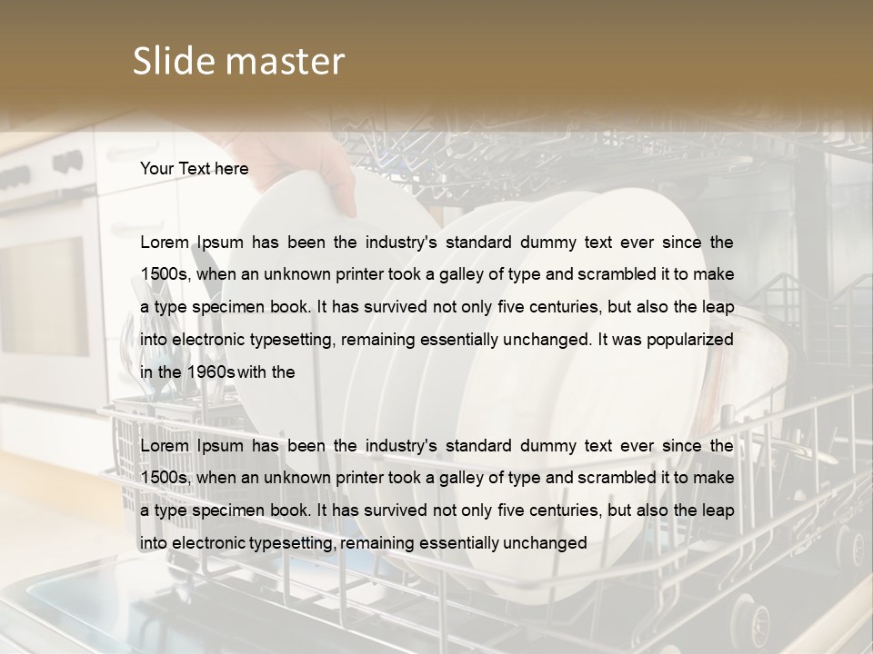 A Person Loading Dishes From A Dishwasher PowerPoint Template