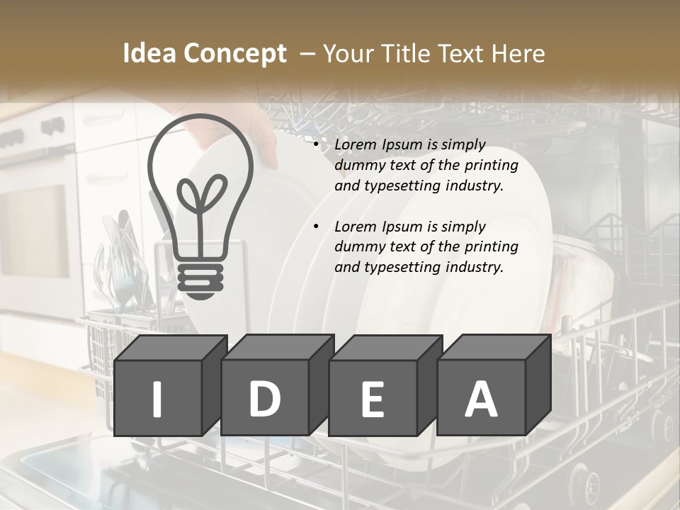 A Person Loading Dishes From A Dishwasher PowerPoint Template