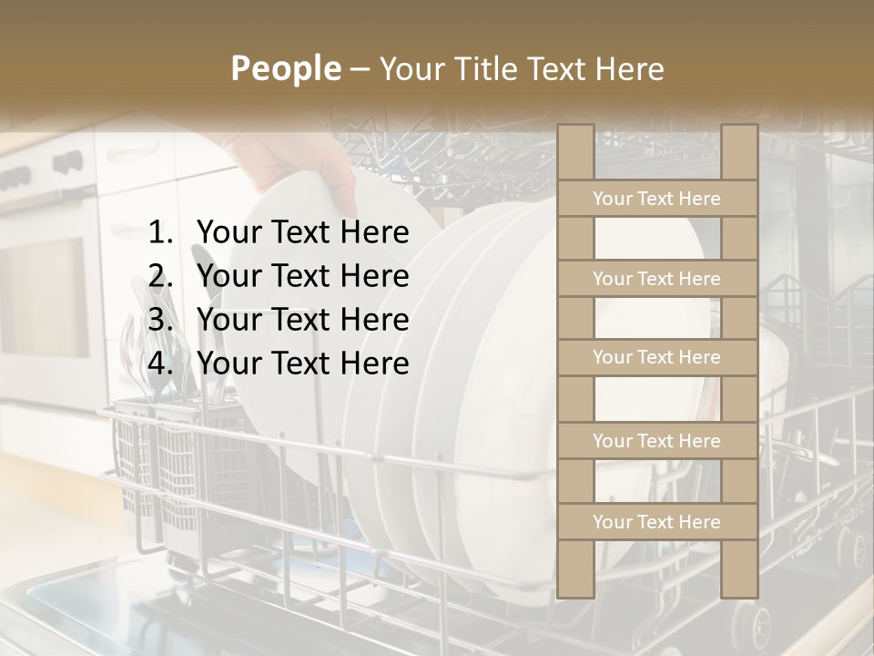 A Person Loading Dishes From A Dishwasher PowerPoint Template