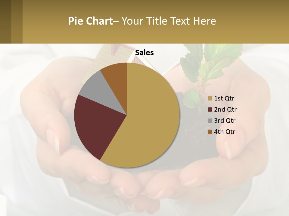 A Person Holding A Small House In Their Hands PowerPoint Template
