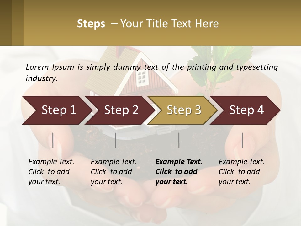 A Person Holding A Small House In Their Hands PowerPoint Template