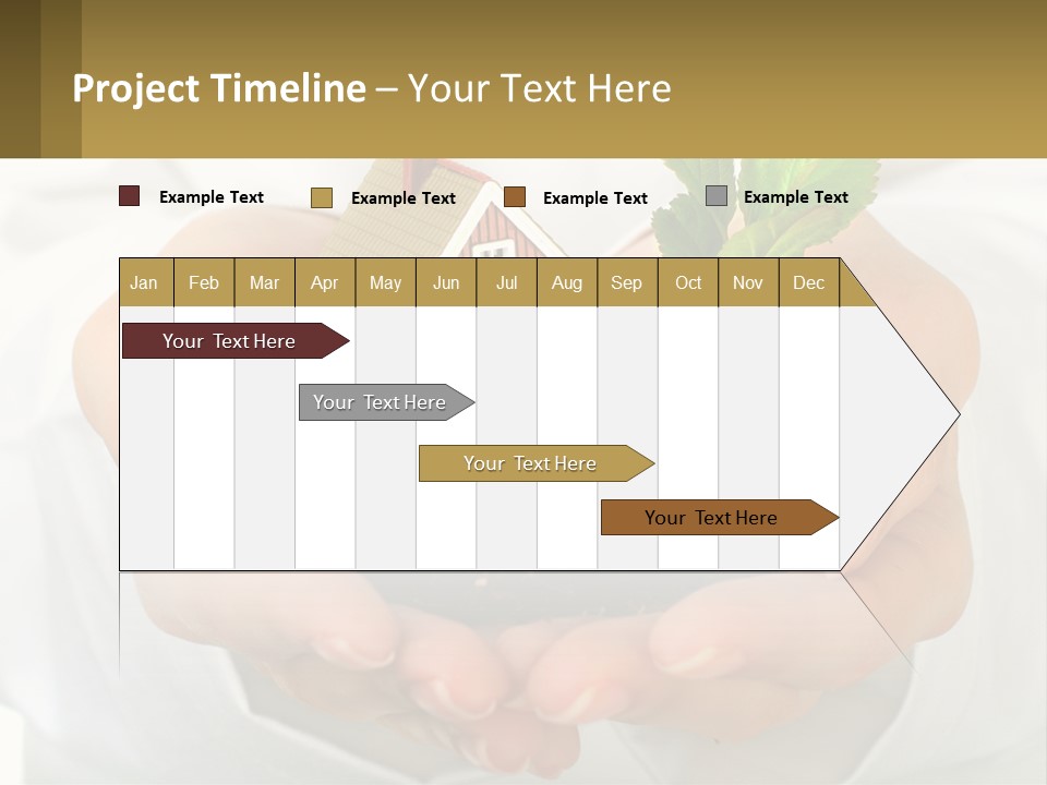 A Person Holding A Small House In Their Hands PowerPoint Template