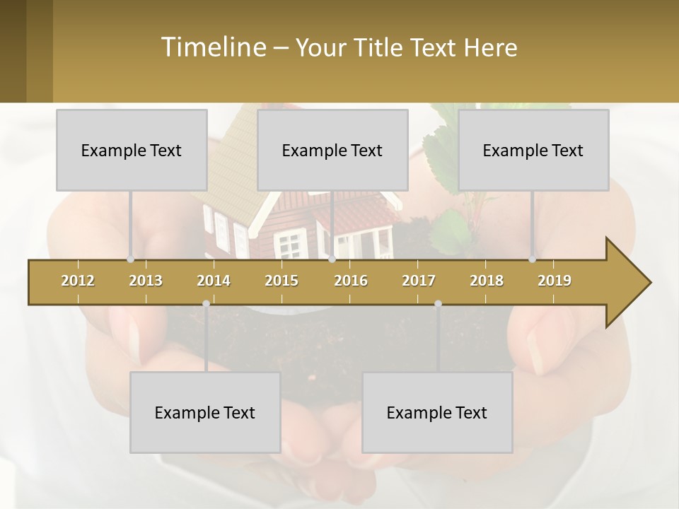 A Person Holding A Small House In Their Hands PowerPoint Template