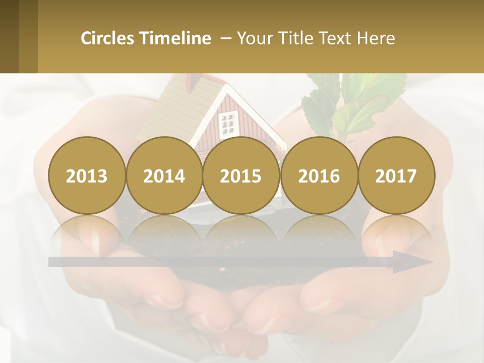 A Person Holding A Small House In Their Hands PowerPoint Template