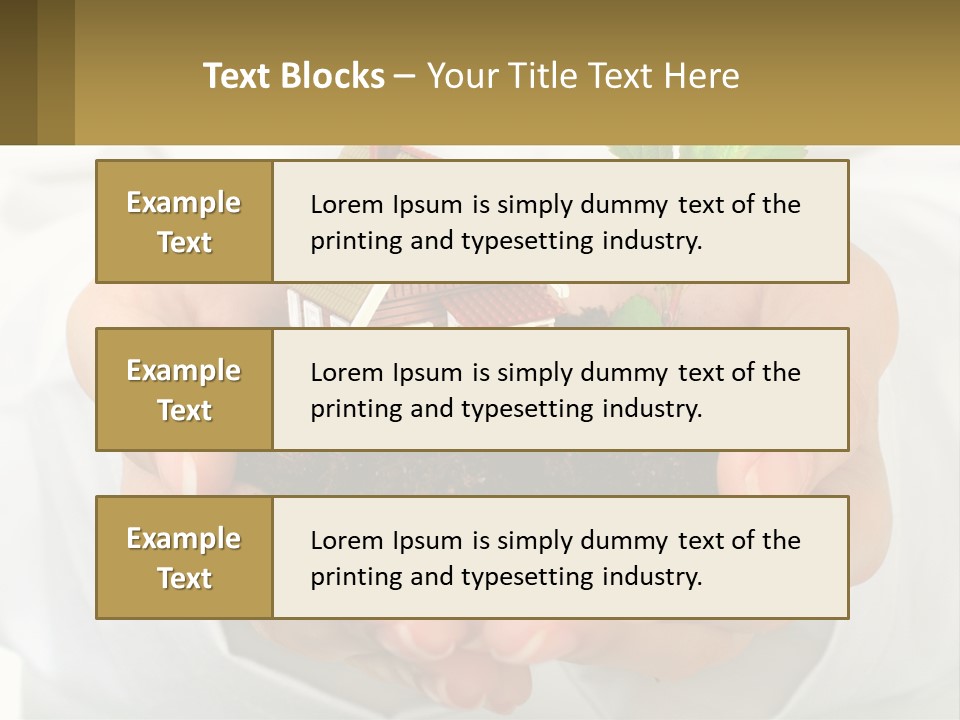 A Person Holding A Small House In Their Hands PowerPoint Template
