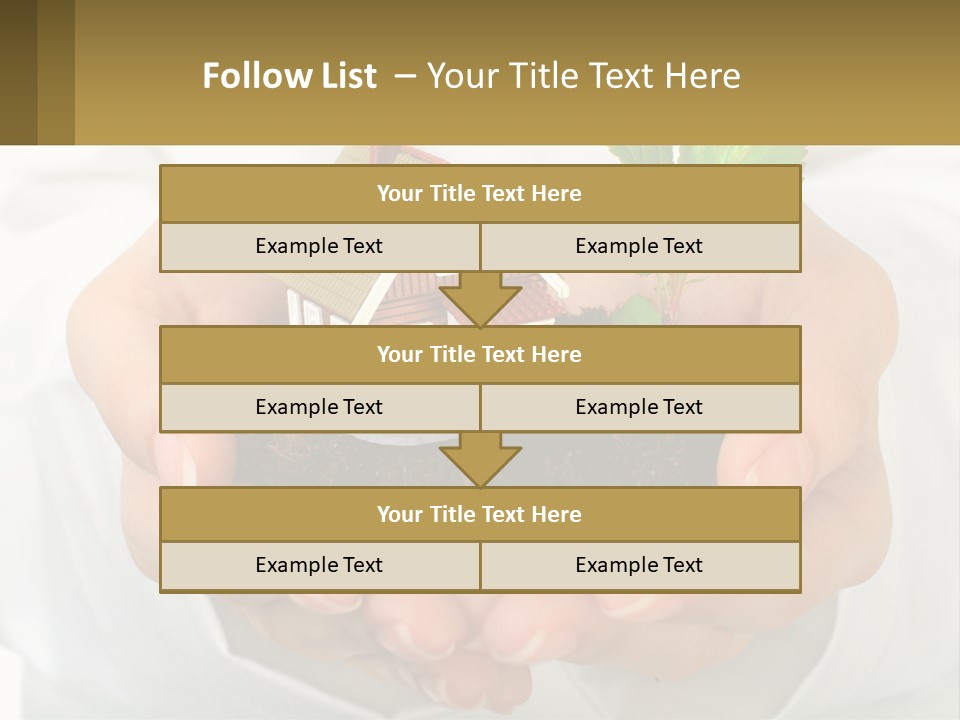 A Person Holding A Small House In Their Hands PowerPoint Template