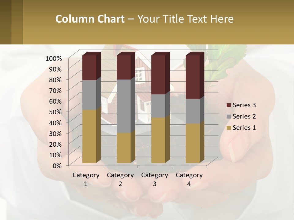 A Person Holding A Small House In Their Hands PowerPoint Template