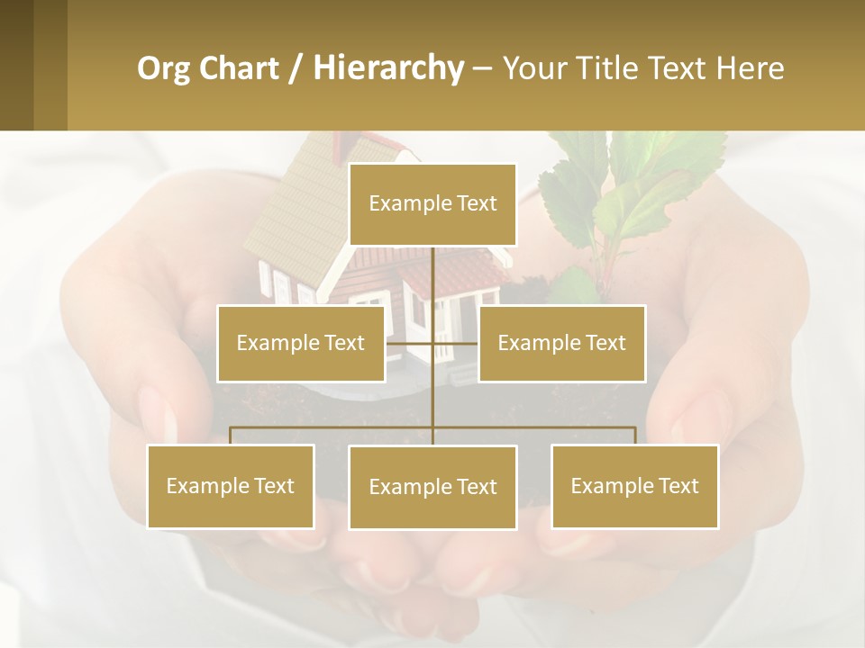 A Person Holding A Small House In Their Hands PowerPoint Template