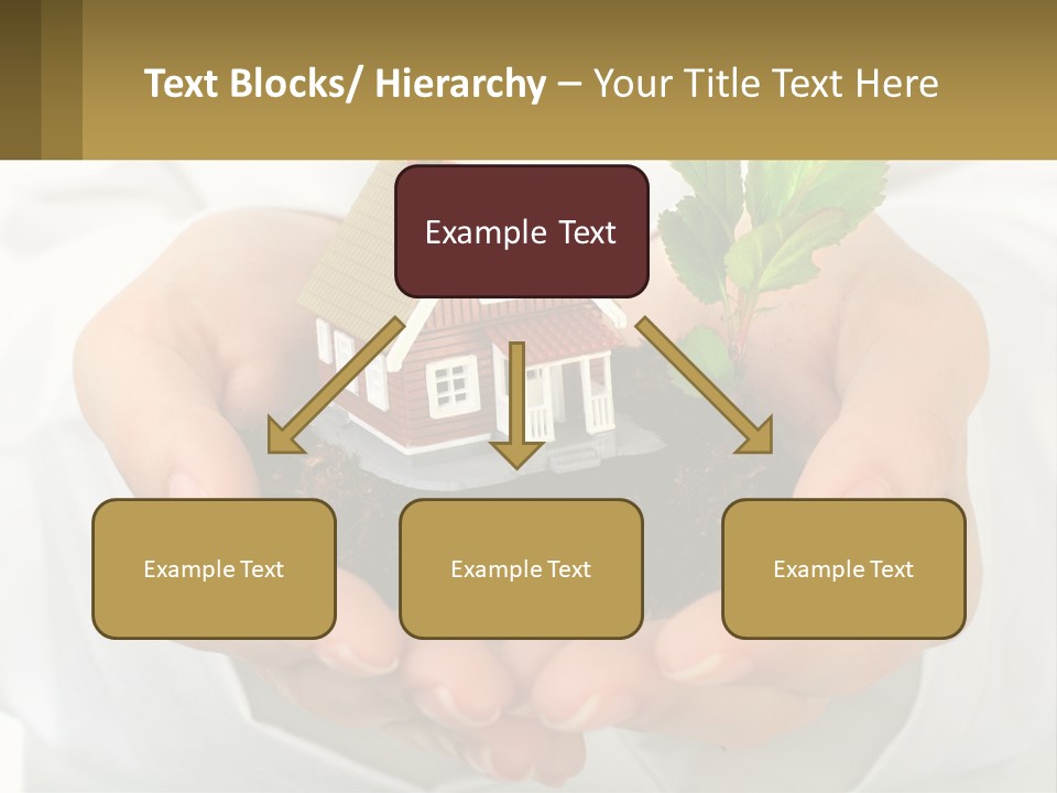 A Person Holding A Small House In Their Hands PowerPoint Template