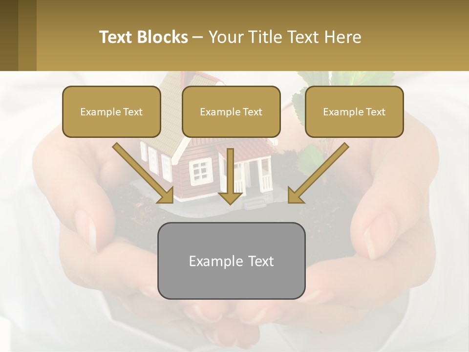 A Person Holding A Small House In Their Hands PowerPoint Template
