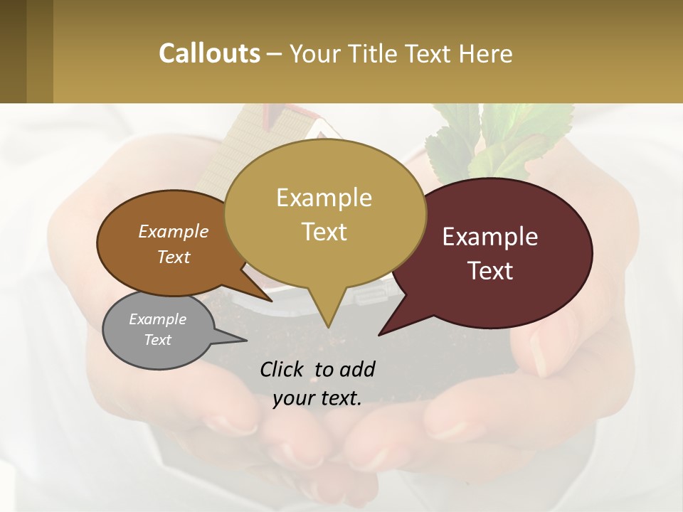 A Person Holding A Small House In Their Hands PowerPoint Template