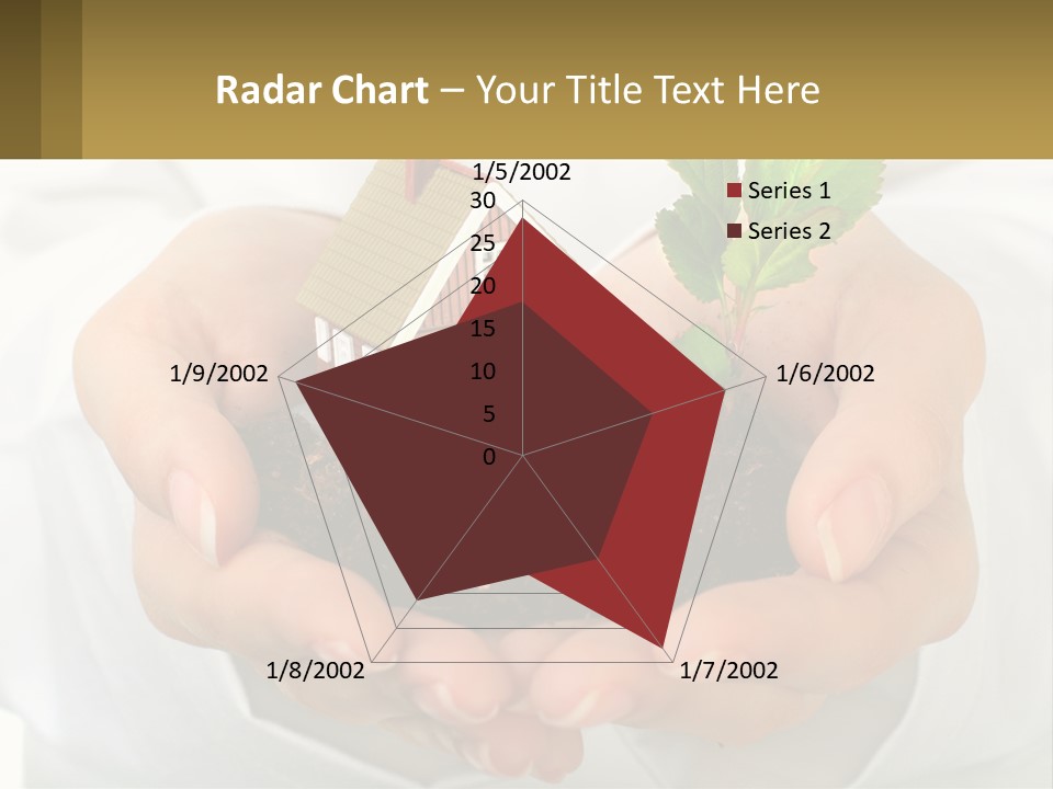 A Person Holding A Small House In Their Hands PowerPoint Template
