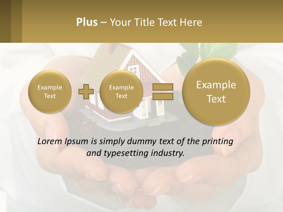 A Person Holding A Small House In Their Hands PowerPoint Template