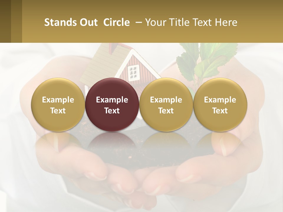 A Person Holding A Small House In Their Hands PowerPoint Template