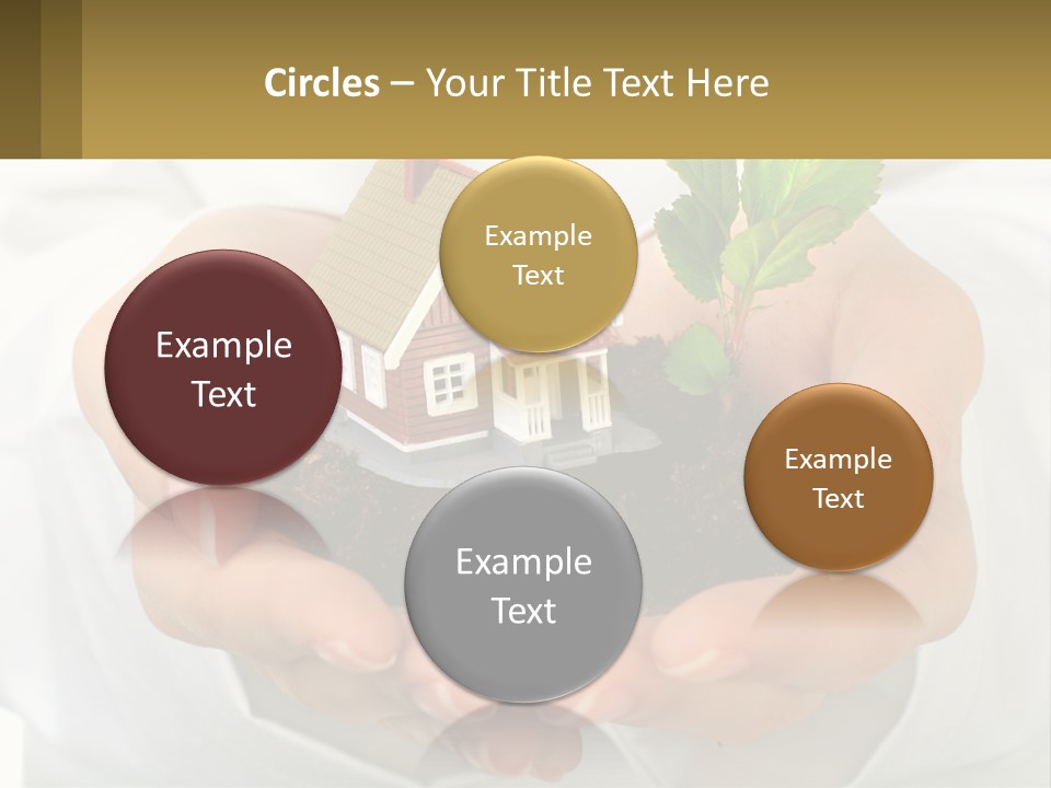 A Person Holding A Small House In Their Hands PowerPoint Template