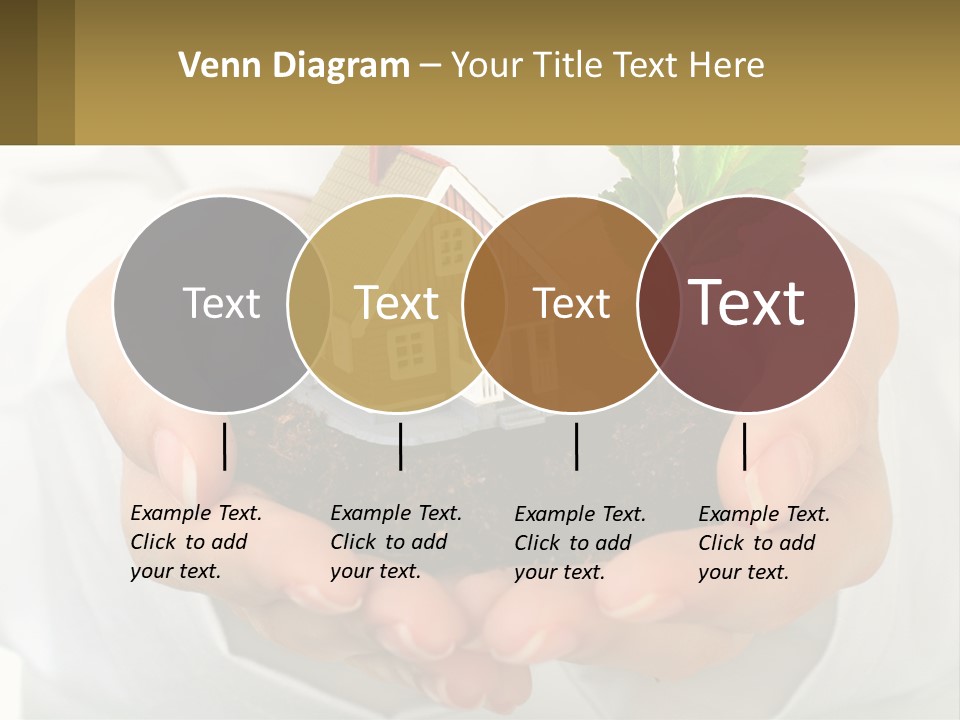 A Person Holding A Small House In Their Hands PowerPoint Template