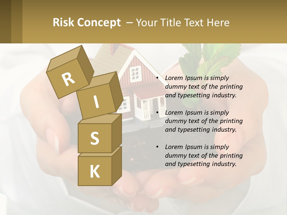 A Person Holding A Small House In Their Hands PowerPoint Template