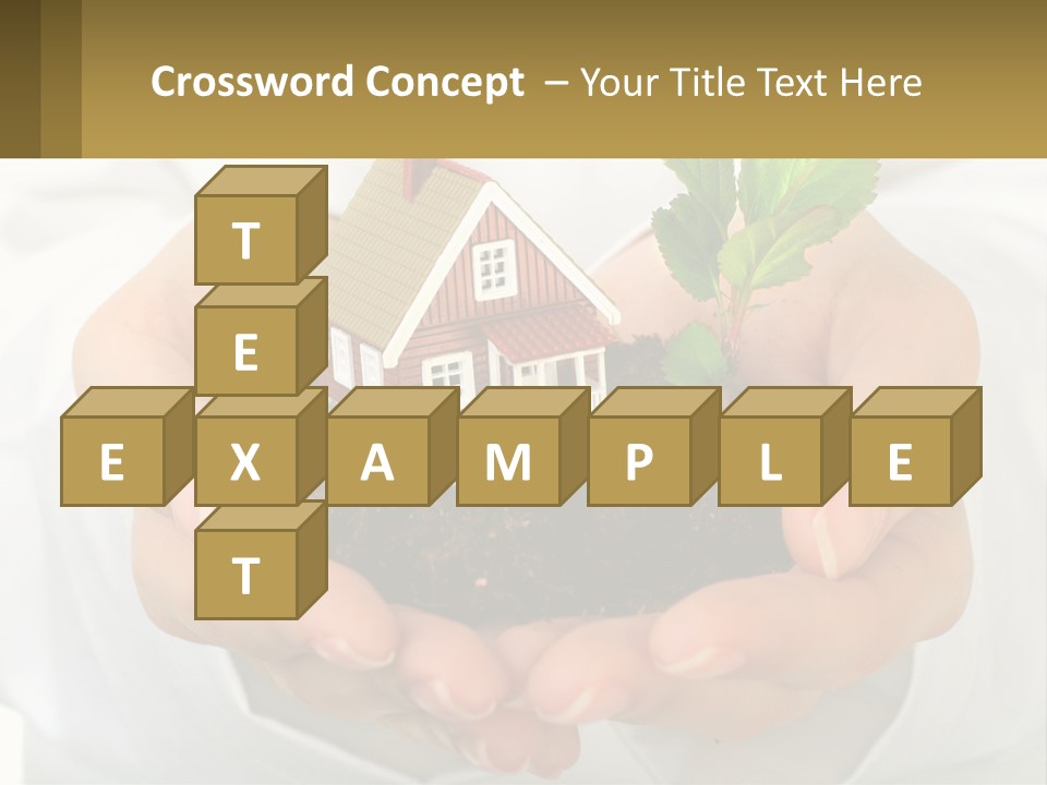 A Person Holding A Small House In Their Hands PowerPoint Template