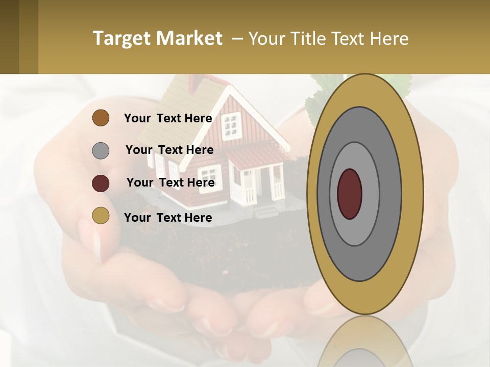 A Person Holding A Small House In Their Hands PowerPoint Template