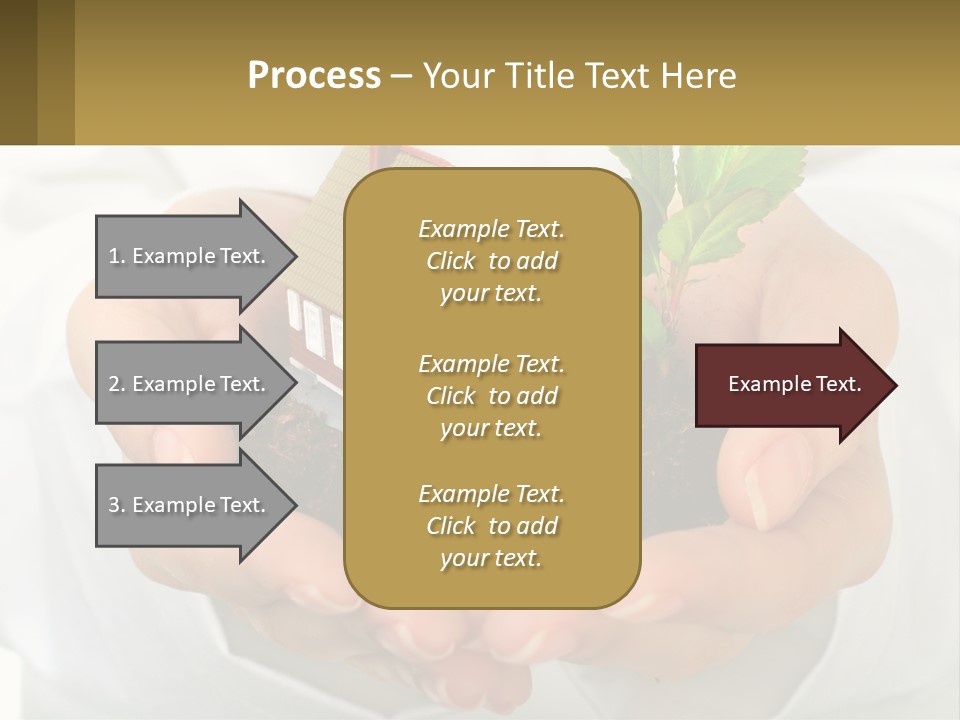 A Person Holding A Small House In Their Hands PowerPoint Template