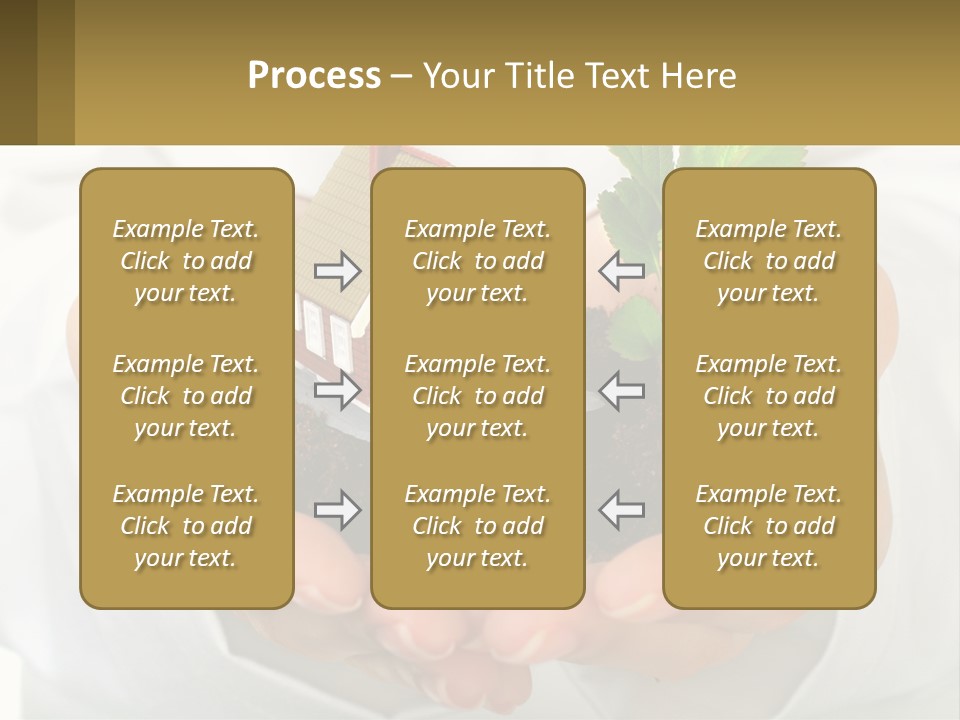 A Person Holding A Small House In Their Hands PowerPoint Template