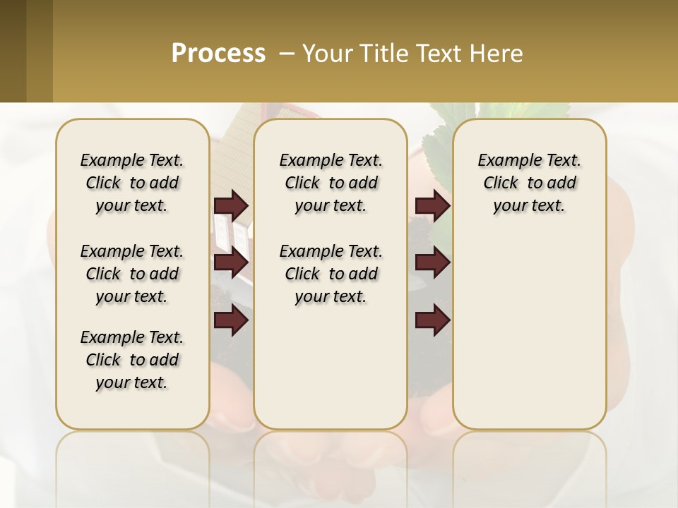 A Person Holding A Small House In Their Hands PowerPoint Template
