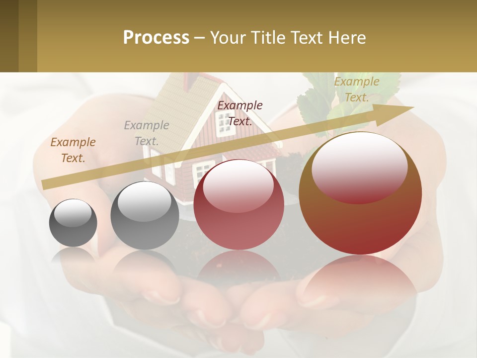 A Person Holding A Small House In Their Hands PowerPoint Template