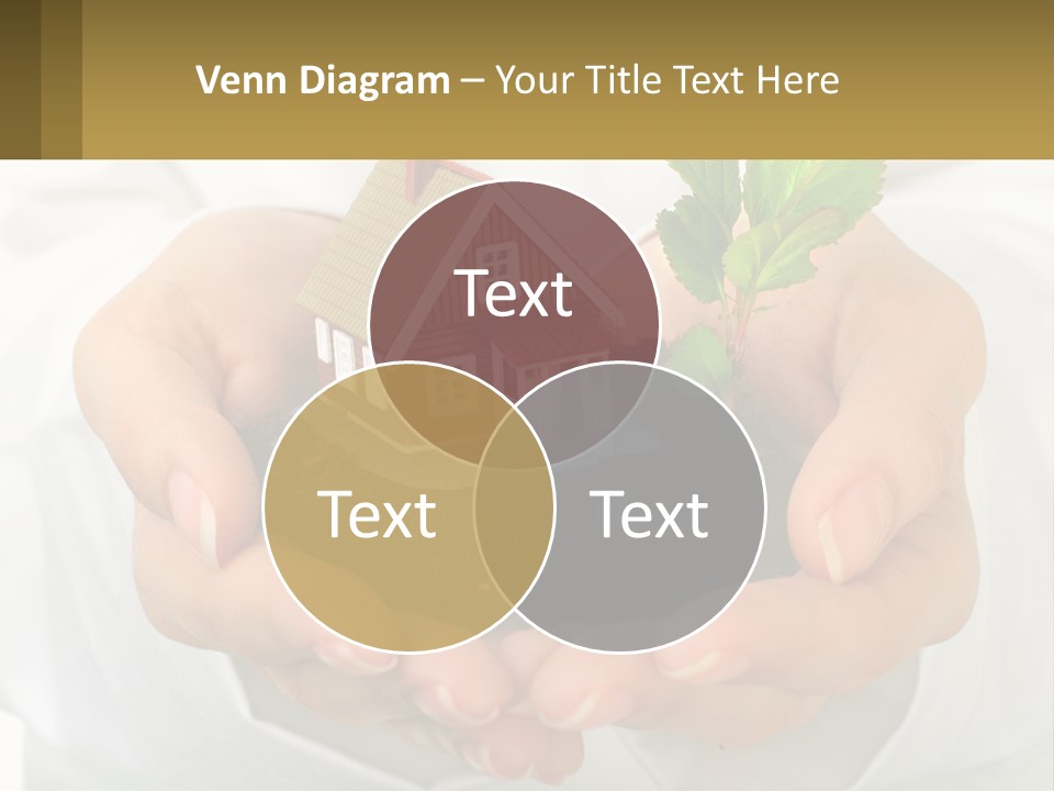 A Person Holding A Small House In Their Hands PowerPoint Template