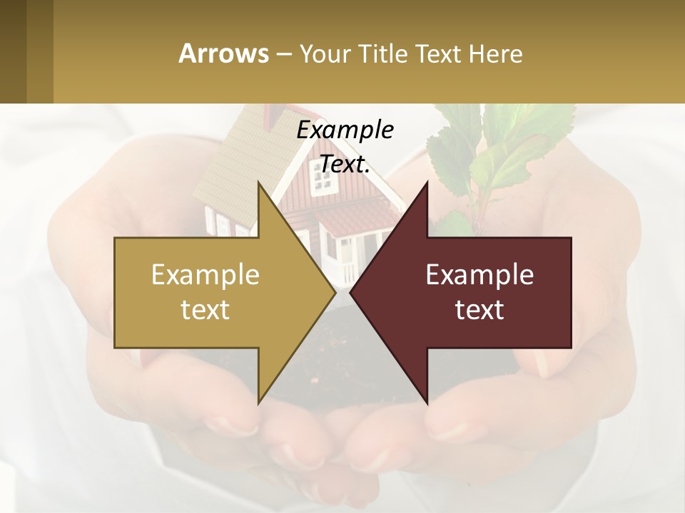 A Person Holding A Small House In Their Hands PowerPoint Template