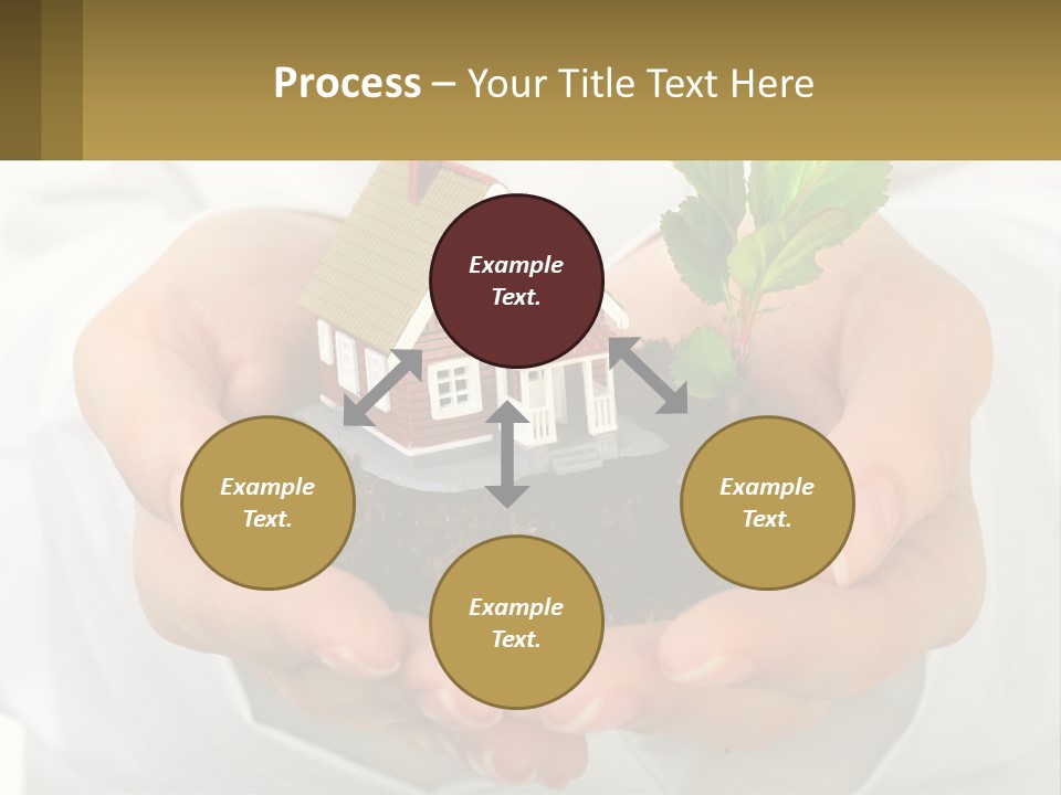 A Person Holding A Small House In Their Hands PowerPoint Template