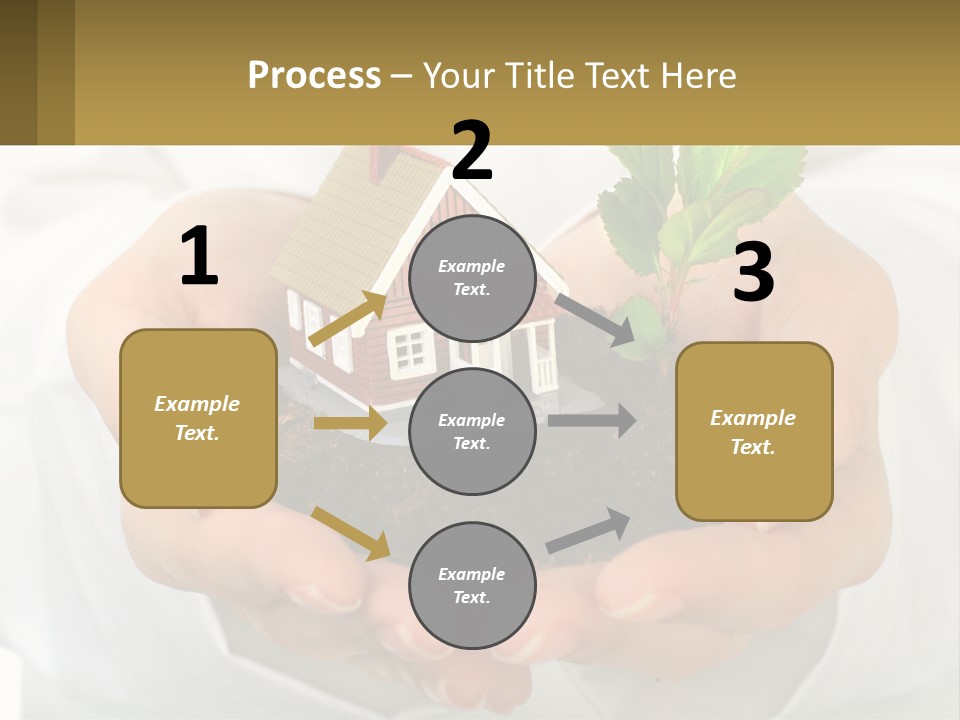 A Person Holding A Small House In Their Hands PowerPoint Template