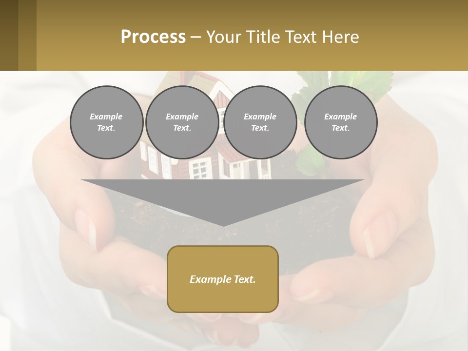 A Person Holding A Small House In Their Hands PowerPoint Template