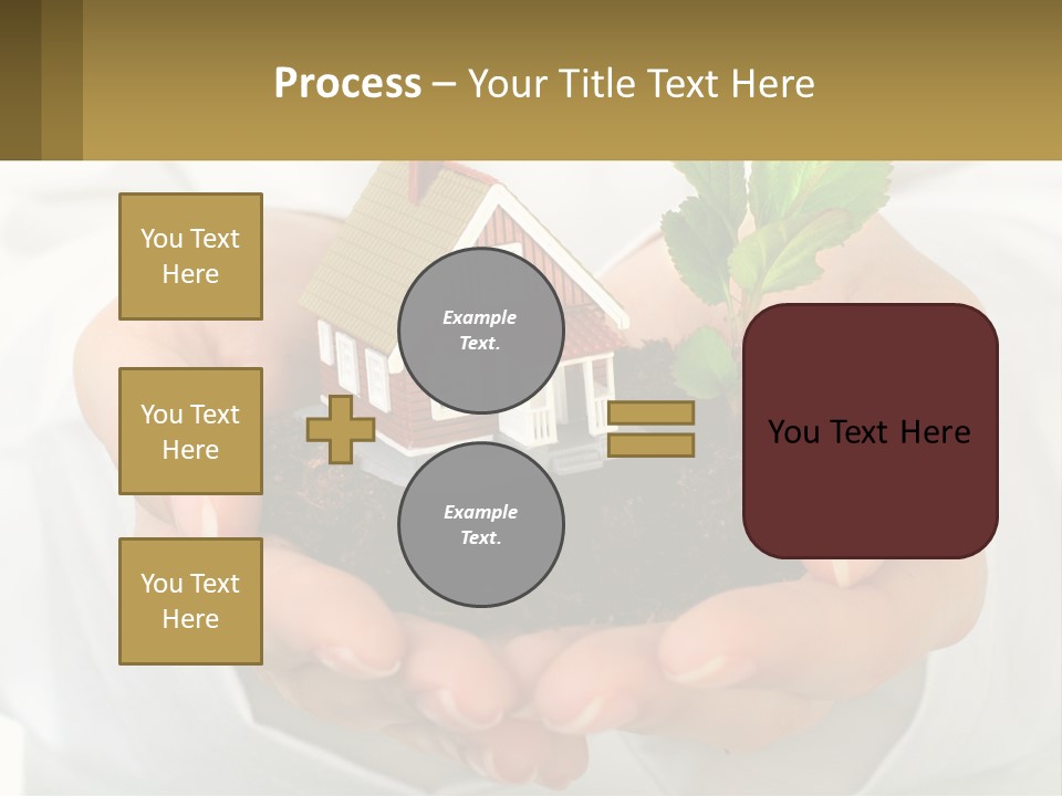 A Person Holding A Small House In Their Hands PowerPoint Template