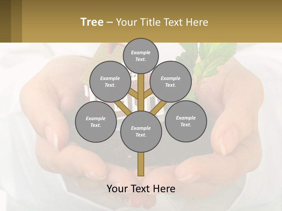 A Person Holding A Small House In Their Hands PowerPoint Template