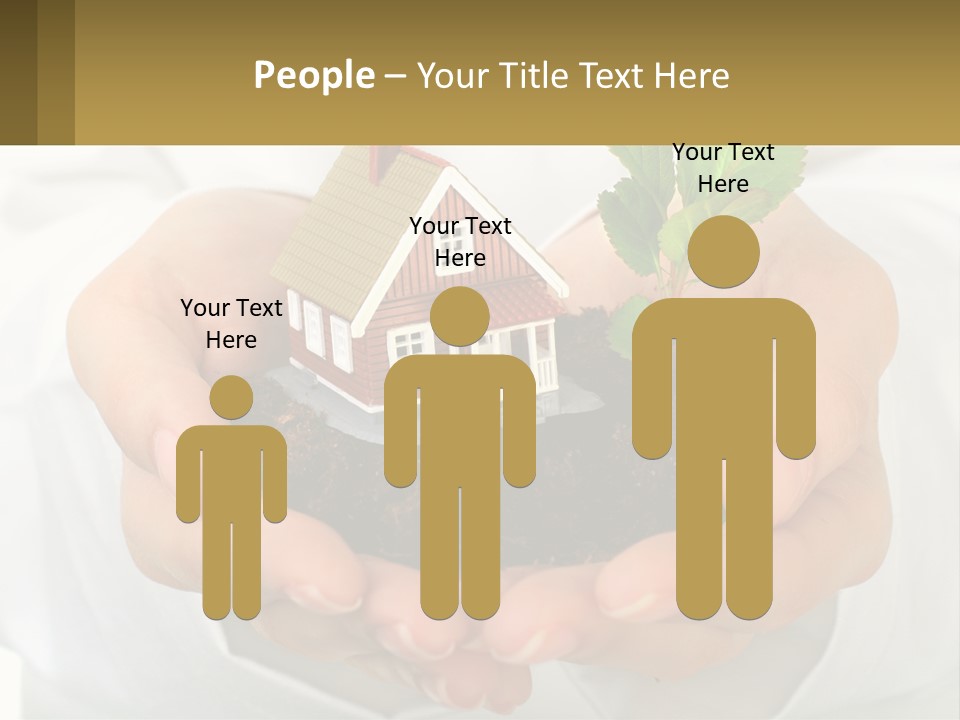 A Person Holding A Small House In Their Hands PowerPoint Template