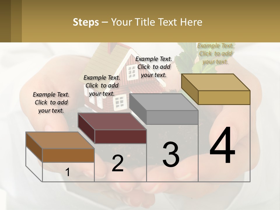 A Person Holding A Small House In Their Hands PowerPoint Template