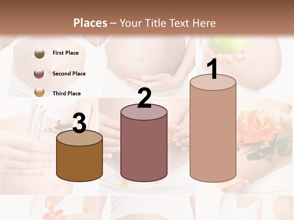 A Pregnant Woman Holding A Flower And A Knife PowerPoint Template