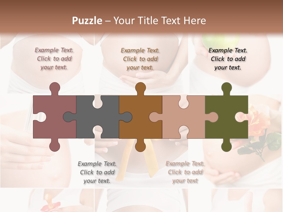 A Pregnant Woman Holding A Flower And A Knife PowerPoint Template