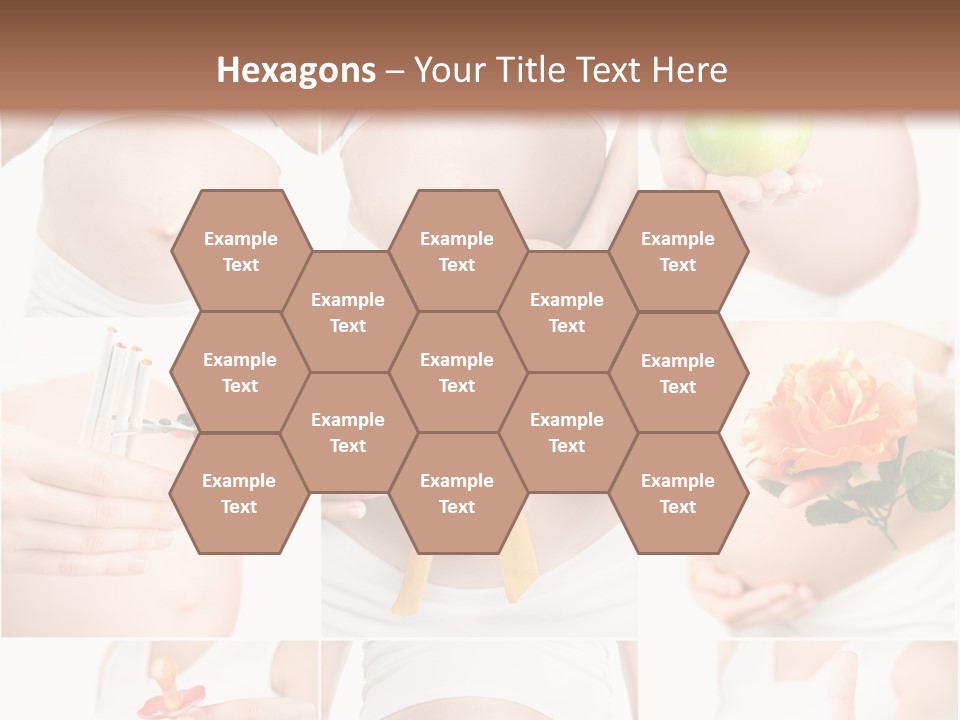 A Pregnant Woman Holding A Flower And A Knife PowerPoint Template