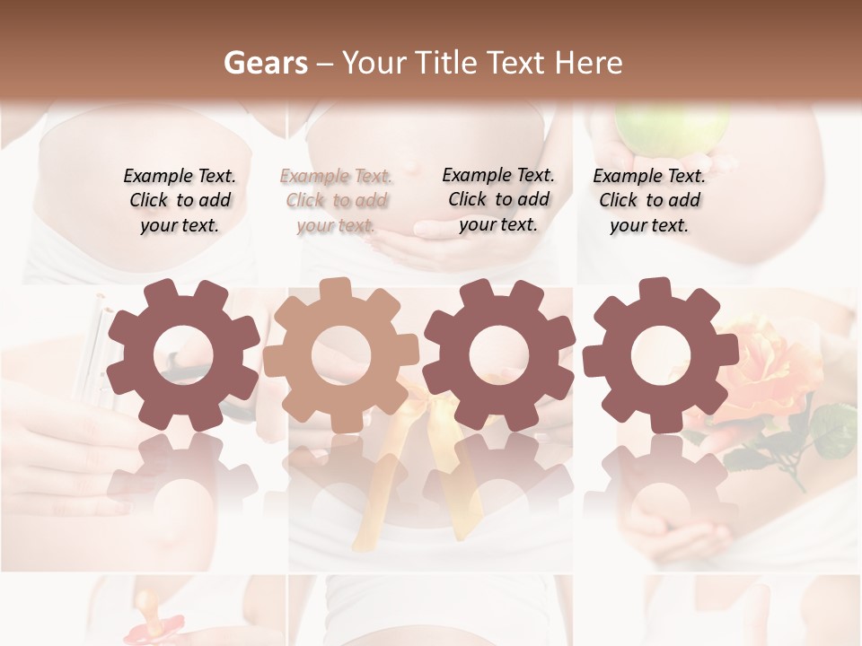 A Pregnant Woman Holding A Flower And A Knife PowerPoint Template