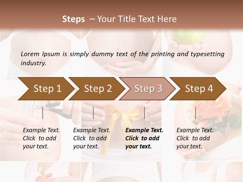 A Pregnant Woman Holding A Flower And A Knife PowerPoint Template