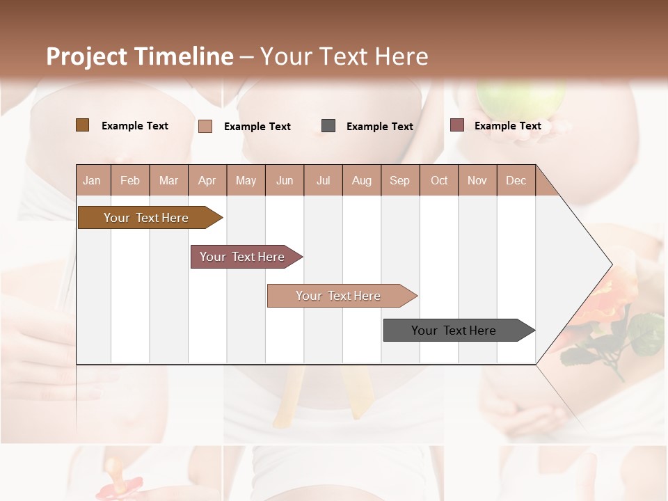 A Pregnant Woman Holding A Flower And A Knife PowerPoint Template