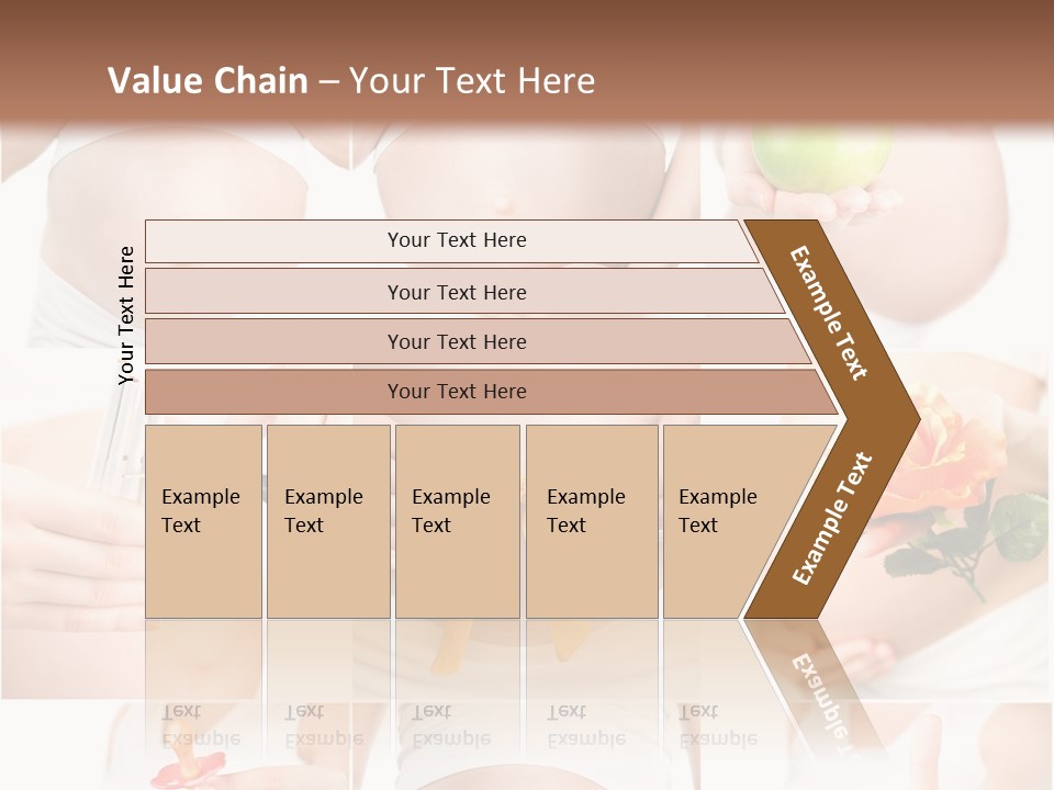 A Pregnant Woman Holding A Flower And A Knife PowerPoint Template