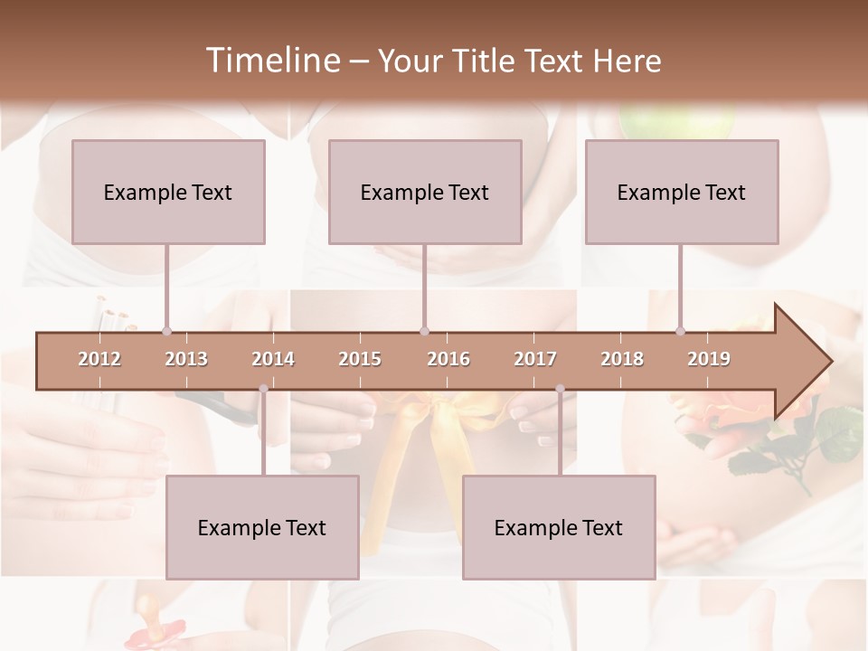 A Pregnant Woman Holding A Flower And A Knife PowerPoint Template