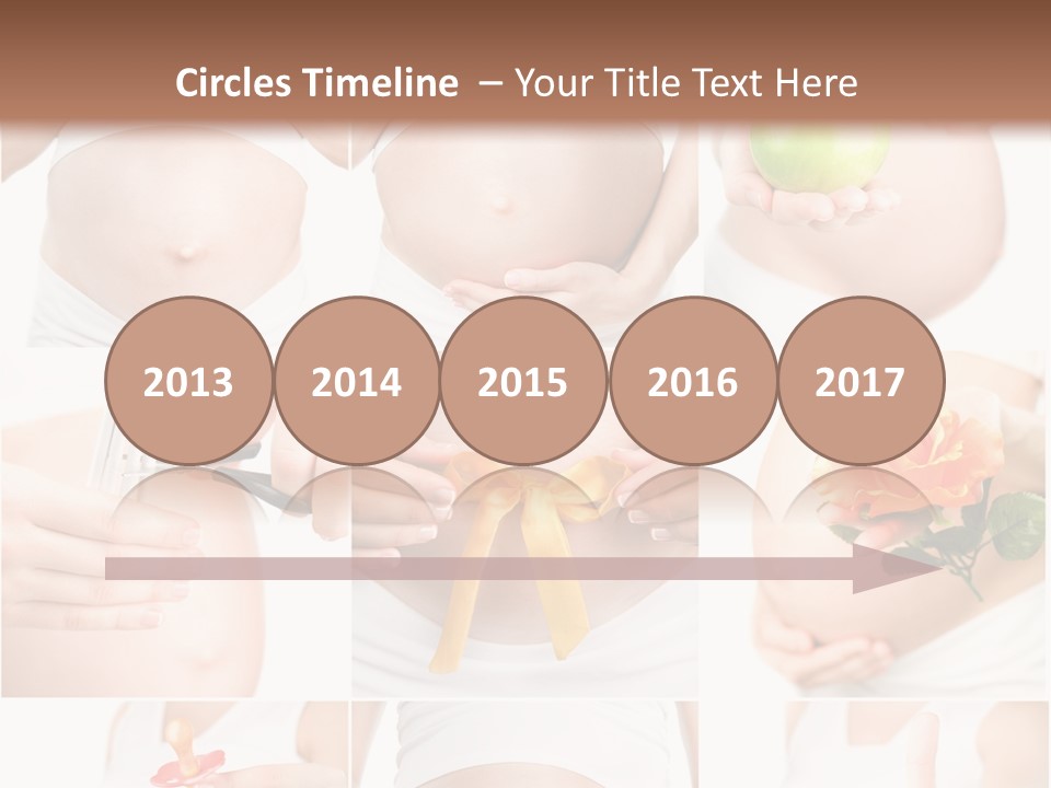 A Pregnant Woman Holding A Flower And A Knife PowerPoint Template