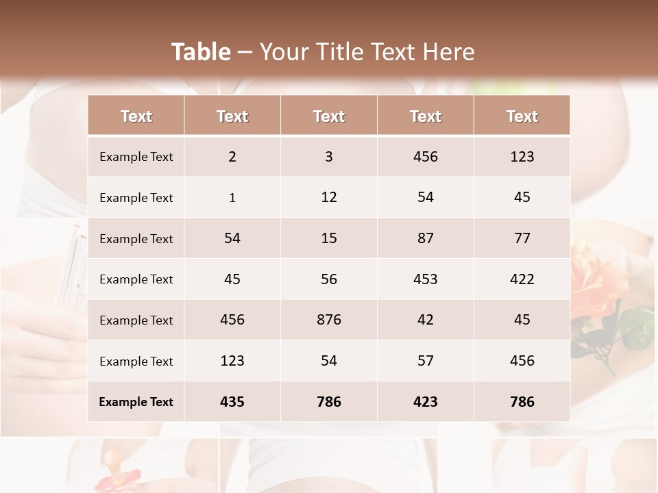 A Pregnant Woman Holding A Flower And A Knife PowerPoint Template