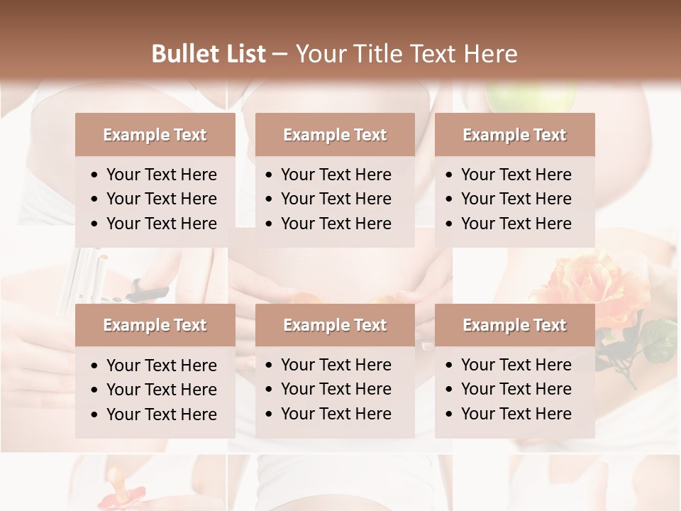 A Pregnant Woman Holding A Flower And A Knife PowerPoint Template