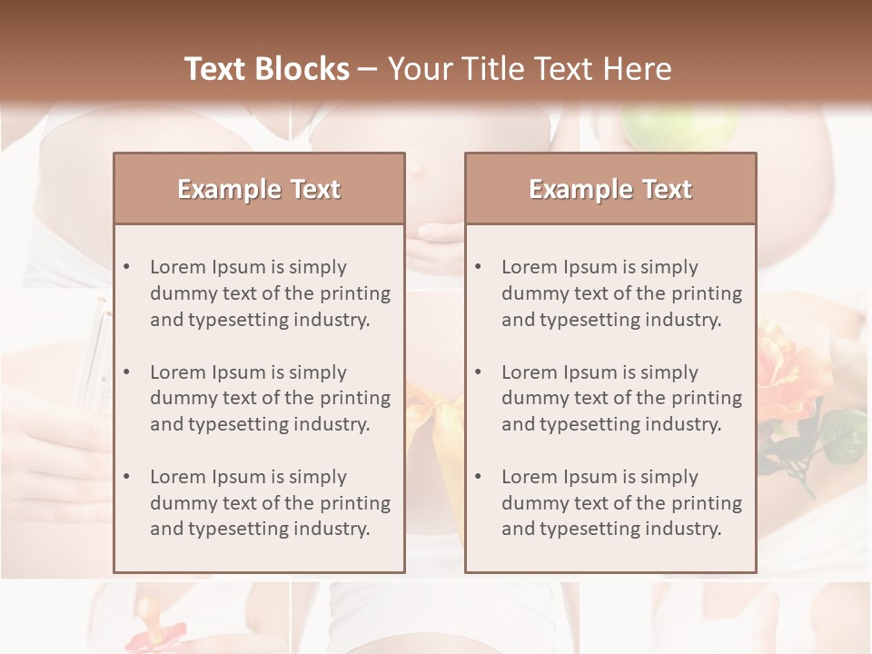 A Pregnant Woman Holding A Flower And A Knife PowerPoint Template