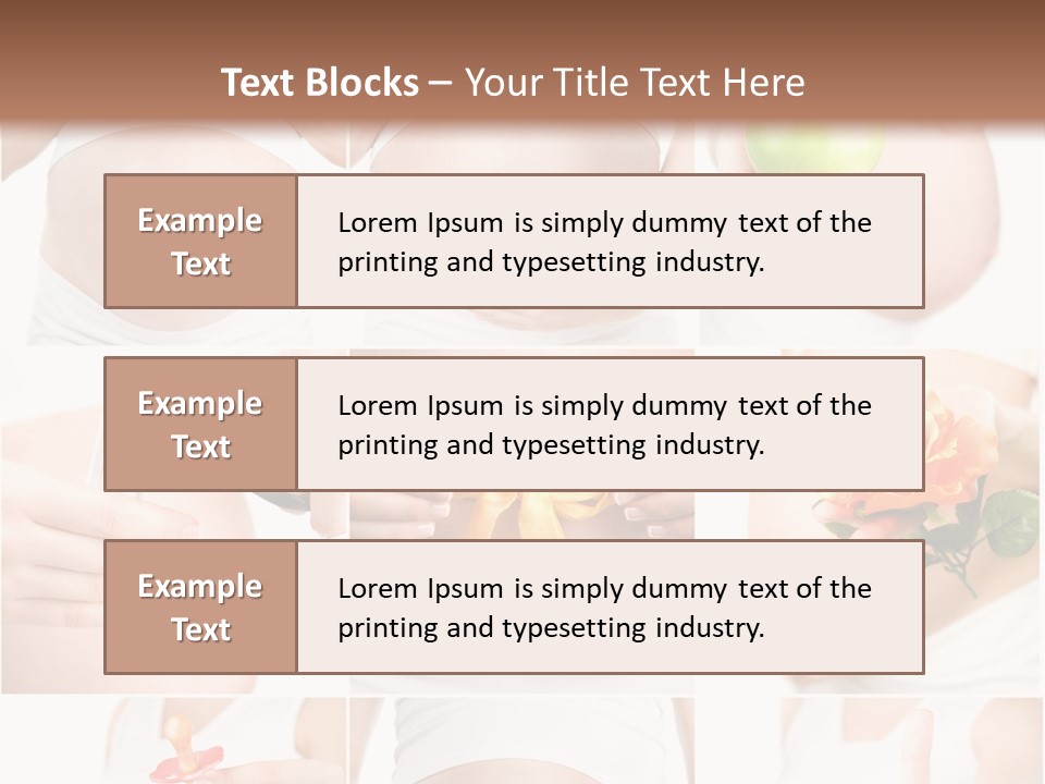 A Pregnant Woman Holding A Flower And A Knife PowerPoint Template